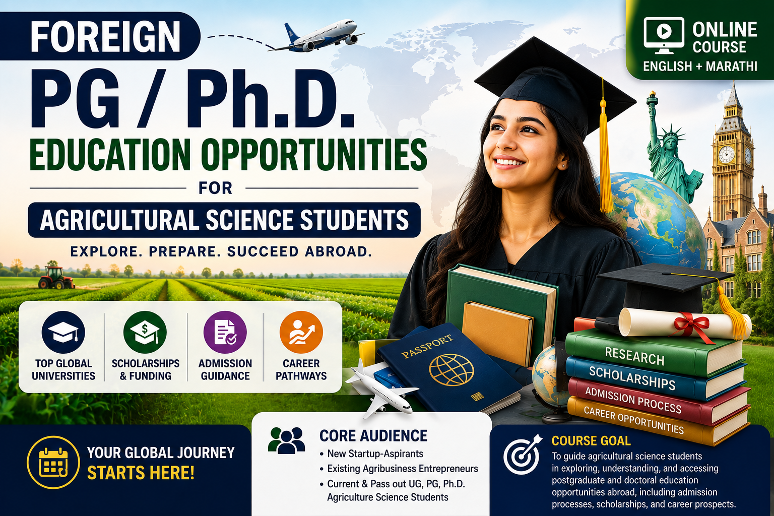 Foreign PG/Ph.D Opportunities for Agriculture Students